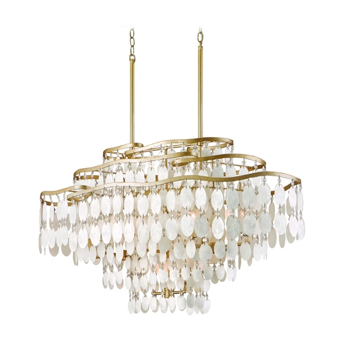 Corbett Lighting Dolce Champagne Leaf Linear Light by Corbett Lighting 109-512-CPL