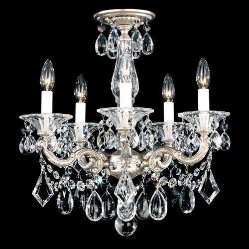 Schonbek Lighting La Scala Antique Silver Semi-Flush Mount Light by Schonbek Lighting 5345-48