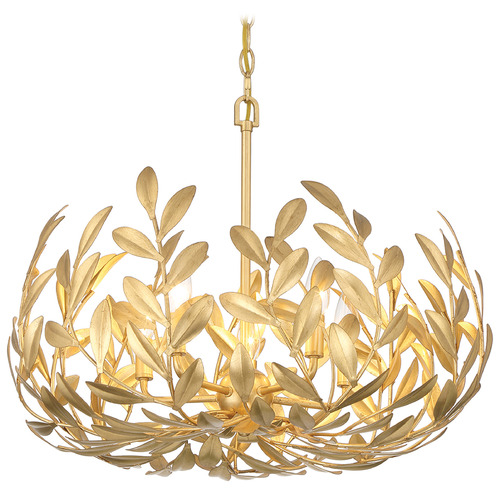 Crystorama Lighting Crystorama Lighting Broche Antique Gold Chandelier 566-GA