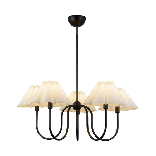 Alora Lighting Alora Lighting Rosemary Matte Black Chandelier CH610530MBFW