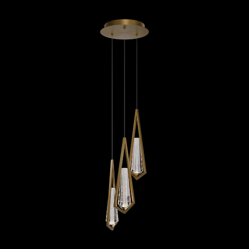 Schonbek Beyond Devotion LED 3-Light Pendant in Aged Brass by Schonbek Beyond BPD66203-AB