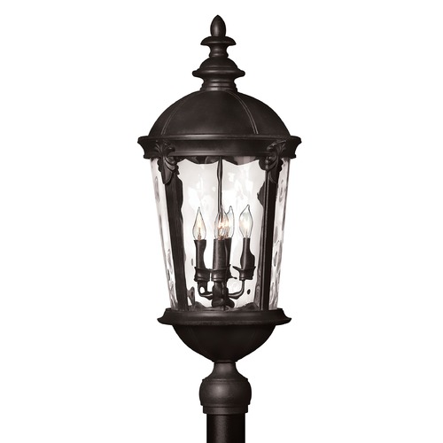 Hinkley Seeded Glass Post Light Black by Hinkley Lighting 1891BK