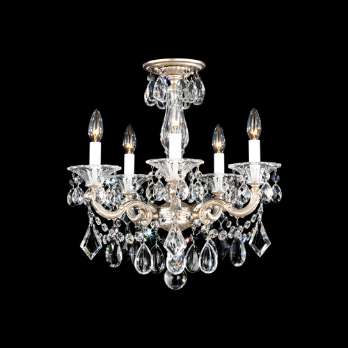 Schonbek Lighting La Scala Antique Silver Semi-Flush Mount Light by Schonbek Lighting 5345-48S
