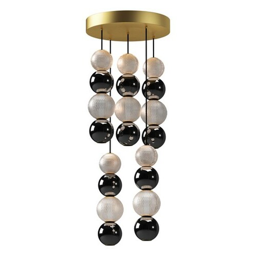 Alora Lighting Onyx Natural Brass LED Multi-Light Pendant by Kuzco Lighting MP321805NB