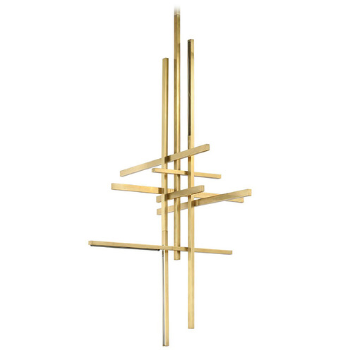 Visual Comfort Modern Collection Cityscape XL LED Pendant in Antique Brass by Visual Comfort Modern SLPD56327CCHAB
