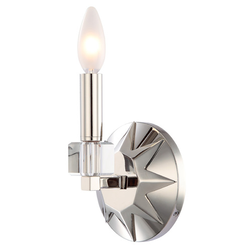 Crystorama Lighting Crystorama Lighting Carson Polished Nickel Sconce 8851-PN