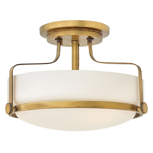 Hinkley Harper 14.50-Inch Heritage Brass Semi-Flush Mount by Hinkley Lighting 3641HB