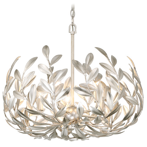 Crystorama Lighting Crystorama Lighting Broche Antique Silver Chandelier 566-SA