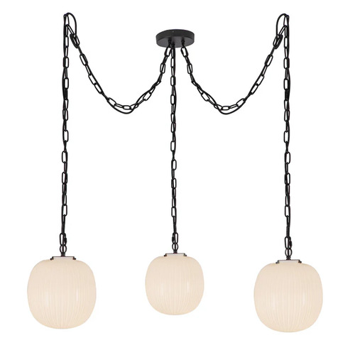 Alora Lighting Alora Lighting Cherise Matte Black Multi-Light Pendant MP579712MBGR