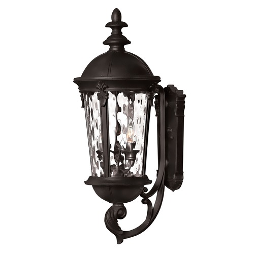 Hinkley Seeded Glass Outdoor Wall Light Black by Hinkley Lighting 1894BK