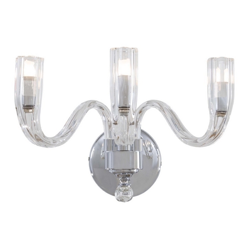 Metropolitan Lighting Sconce Wall Light with Clear Glass in Chrome by Metropolitan Lighting N9183