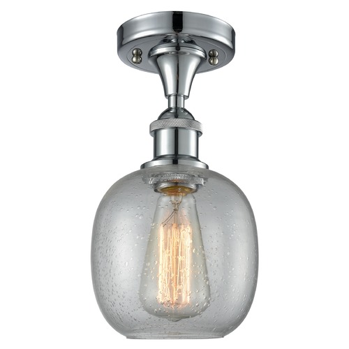 Innovations Lighting Belfast Polished Chrome Semi-Flush Mount by Innovations Lighting 516-1C-PC-G104