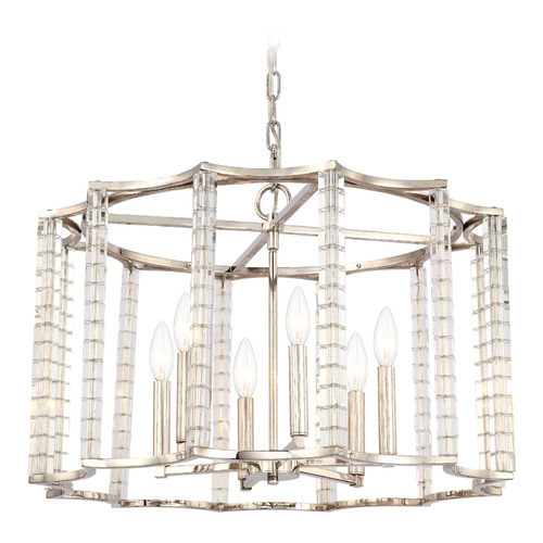 Crystorama Lighting Crystorama Lighting Carson Polished Nickel Chandelier 8856-PN