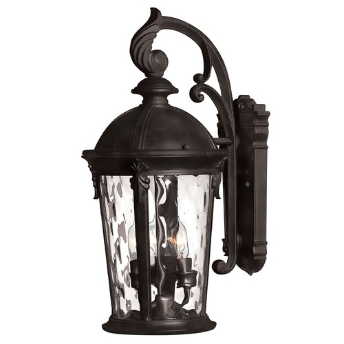 Hinkley Seeded Glass Outdoor Wall Light Black by Hinkley Lighting 1898BK