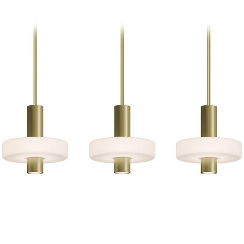 AFX Lighting Afx Lighting Sydney Light Antique Brass LED Multi-Light Pendant with Drum Shade SYDP10LAJUDLBLNR3