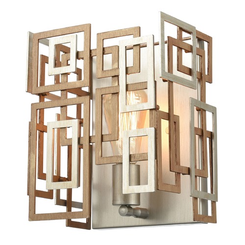 Elk Lighting Elk Lighting Gridlock Matte Gold, Aged Silver Sconce 12300/1