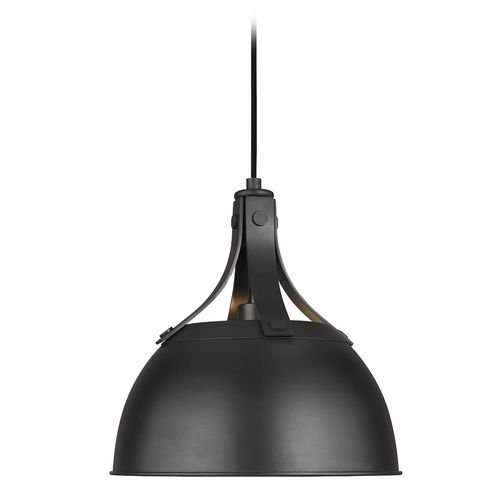 Visual Comfort Studio Collection Thomas OBrien Logan 11.88-Inch Aged Iron Pendant by Visual Comfort Studio TP1051AI
