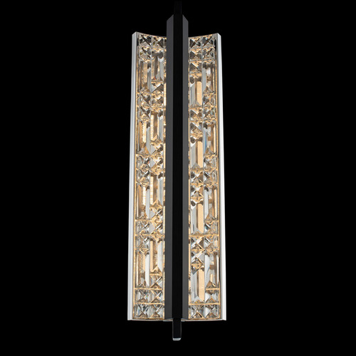 Allegri Lighting Allegri Crystal Capuccio Matte Black & Chrome LED Sconce 036921-052-FR001