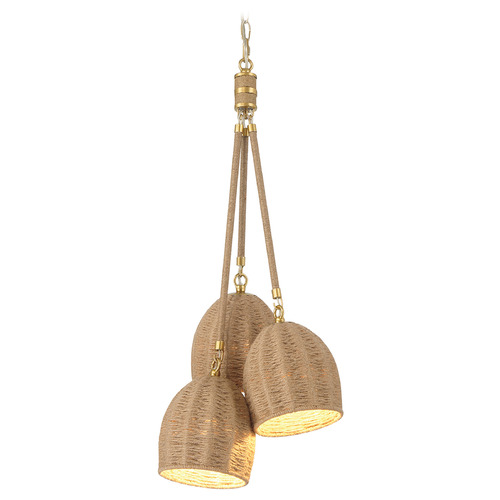Crystorama Lighting Crystorama Lighting Jace Soft Gold LED Pendant Light with Bowl / Dome Shade JAC-10507-SG