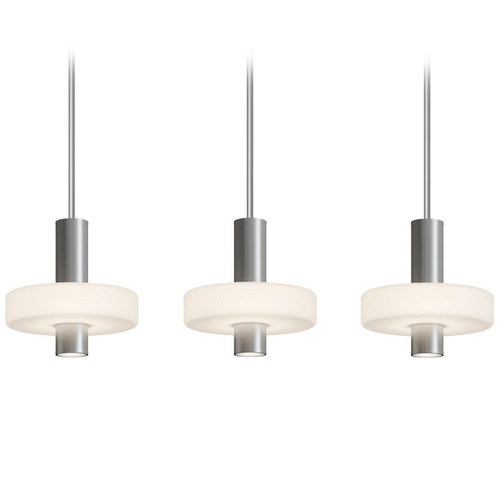 AFX Lighting Afx Lighting Sydney Satin Nickel LED Multi-Light Pendant with Drum Shade SYDP10LAJUDSNLNR3