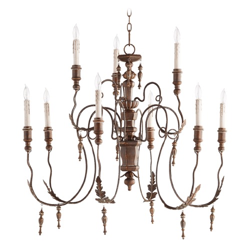 Quorum Lighting Salento Vintage Copper Chandelier by Quorum Lighting 6006-9-39