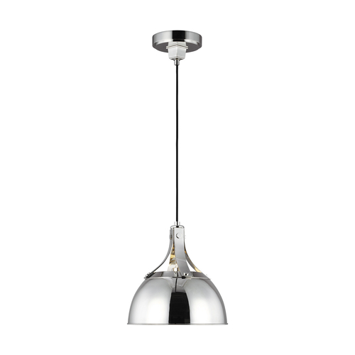 Visual Comfort Studio Collection Thomas O'Brien Logan 11.88-Inch Polished Nickel Pendant by Visual Comfort Studio TP1051PN