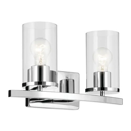 Kichler Lighting Crosby 2-Light Vanity Light in Chrome by Kichler Lighting 45496CHCLR