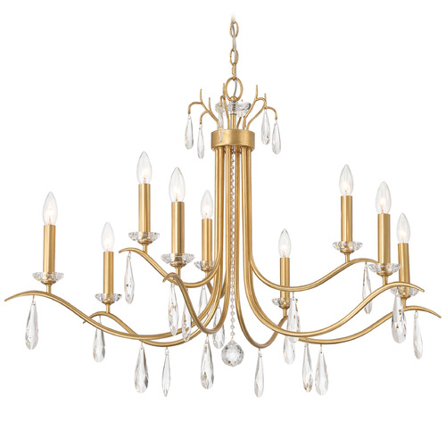 Crystorama Lighting Crystorama Lighting Rollins Antique Gold Crystal Chandelier ROL-18819-GA