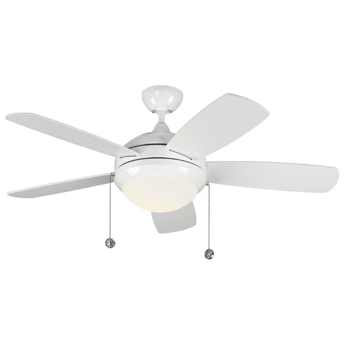 Generation Lighting Fan Collection Discus Classic 52 White LED Fan by Generation Lighting Fans 5DIC44WHD-V1