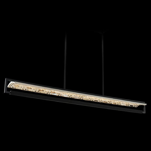Allegri Lighting Allegri Crystal Capuccio Matte Black & Chrome LED Island Light 036962-052-FR001