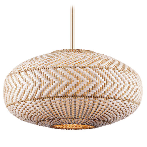 Crystorama Lighting Crystorama Lighting Zanzibar Soft Gold Pendant Light with Oblong Shade ZAN-9014-SG