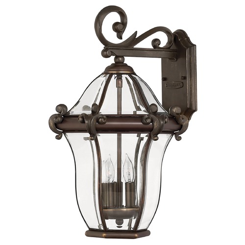 Hinkley Outdoor Wall Light with Clear Glass in Copper Bronze by Hinkley Lighting 2444CB