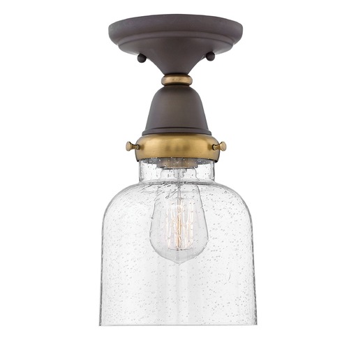 Hinkley Seeded Glass Semi-Flush Ceiling Light Oil Rubbed Bronze by Hinkley Lighting 67013OZ