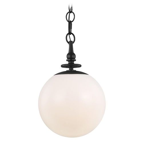 Visual Comfort Studio Collection Thomas OBrien 11-Inch Capri Aged Iron Globe Pendant by Visual Comfort Studio TP1031AI