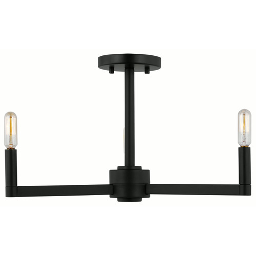 Visual Comfort Studio Collection Visual Comfort Studio Collection Fullton Midnight Black Semi-Flushmount Light 7764203-112