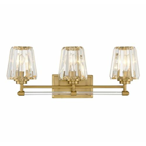 Savoy House Garnet 3-Light Bath Light in Warm Brass by Savoy House 8-6001-3-322