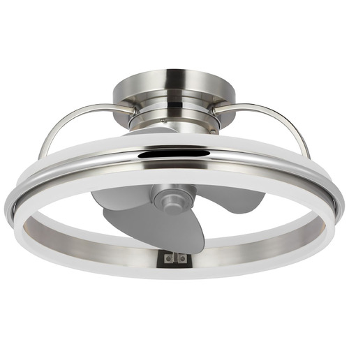 Progress Lighting Progress Lighting Burnett Brushed Nickel & Chrome LED Ceiling Fan with Light P250116-009-30