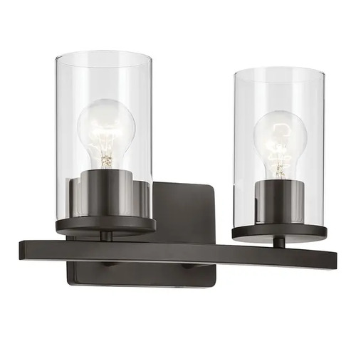 Kichler Lighting Crosby 2-Light Vanity Light in Olde Bronze by Kichler Lighting 45496OZCLR