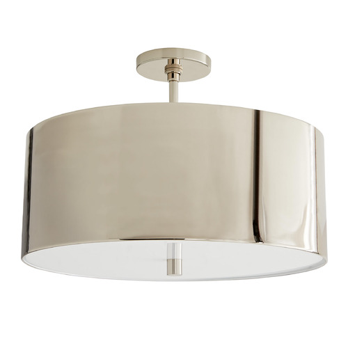 Arteriors Home Lighting Tarbell 19.5-Inch Semi-Flush in Polished Nickel by Arteriors Home 49269