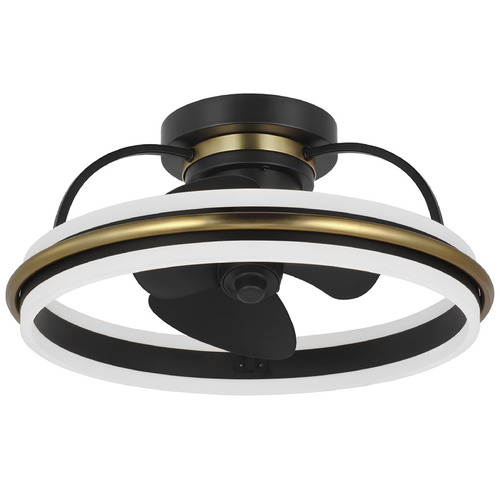 Progress Lighting Progress Lighting Burnett Matte Black & Brushed Bronze LED Ceiling Fan with Light P250116-31M-30