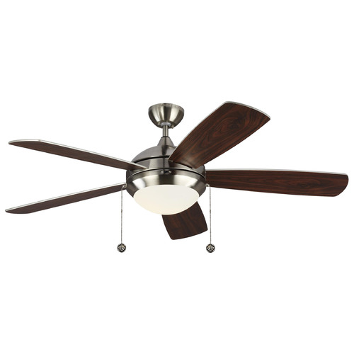 Generation Lighting Fan Collection Discus Classic 52 Brushed Steel LED Fan by Generation Lighting Fans 5DIC52BSD-V1