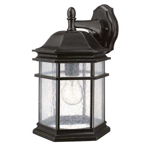 Dolan Designs Lighting Seeded Glass Outdoor Wall Light Bronze 13-Inch Dolan Designs 9235-68