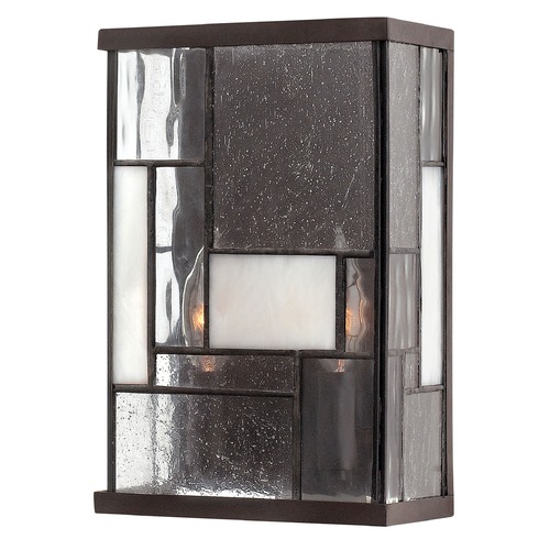 Hinkley Sconce Wall Light with Copper Glass in Buckeye Bronze by Hinkley Lighting 4570KZ