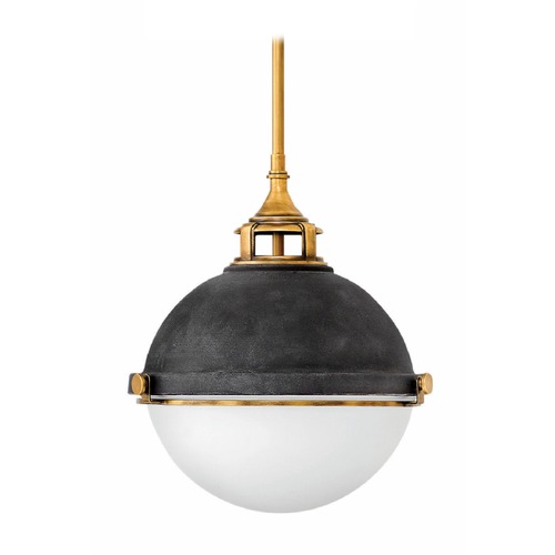 Hinkley Fletcher Pendant in Aged Zinc & Brass by Hinkley Lighting 4834DZ
