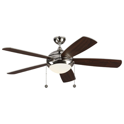 Generation Lighting Fan Collection Discus Classic 52 Polished Nickel LED Fan by Generation Lighting Fans 5DIC52PND-V1