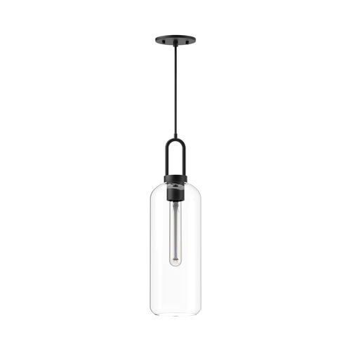 Alora Lighting Alora Lighting Soji Matte Black Mini-Pendant Light with Cylindrical Shade PD401606MBCL