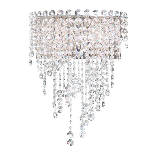 Schonbek Lighting Schonbek Worldwide Lighting Chantant Polished Stainless Steel Sconce CH1232N-401O
