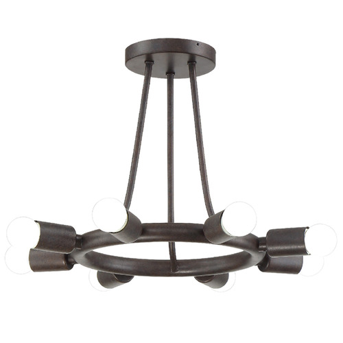 Crystorama Lighting Crystorama Lighting Dakota Charcoal Bronze Semi-Flushmount Light 9043-CZ