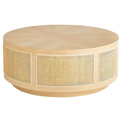 Cyan Design Cyan Design J Kent Martin Lamb Oak and Woven Rattan Panels Coffee & End Table 11576