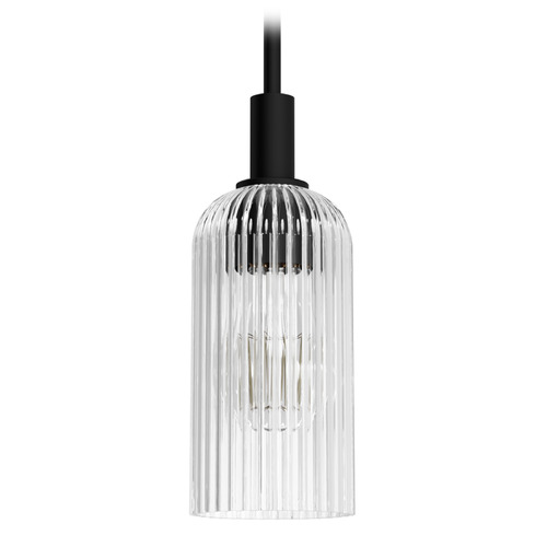 Hunter Fan Company Hunter Fan Company Beverly Glen Matte Black Mini-Pendant Light with Cylindrical Shade 13235